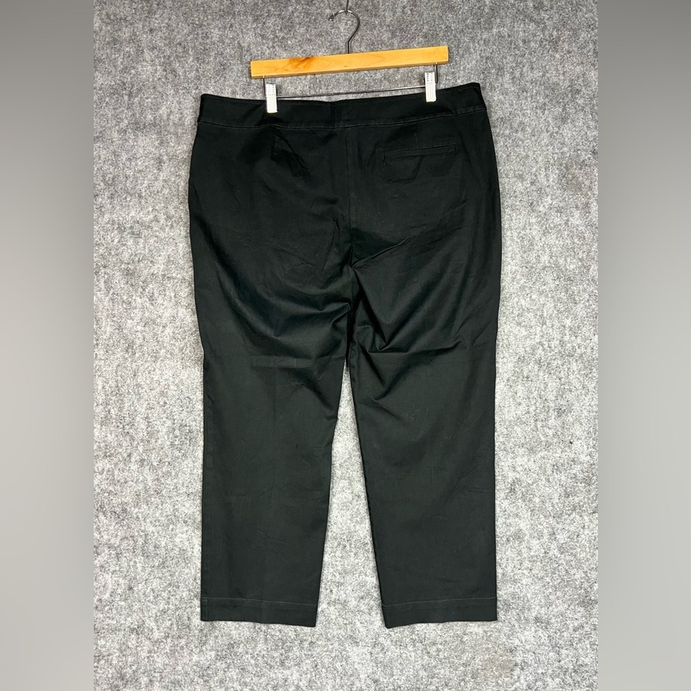 Eileen Fisher Black Ankle Pants 95% Organic Cotton Pants Size XL - Picture 2 of 9